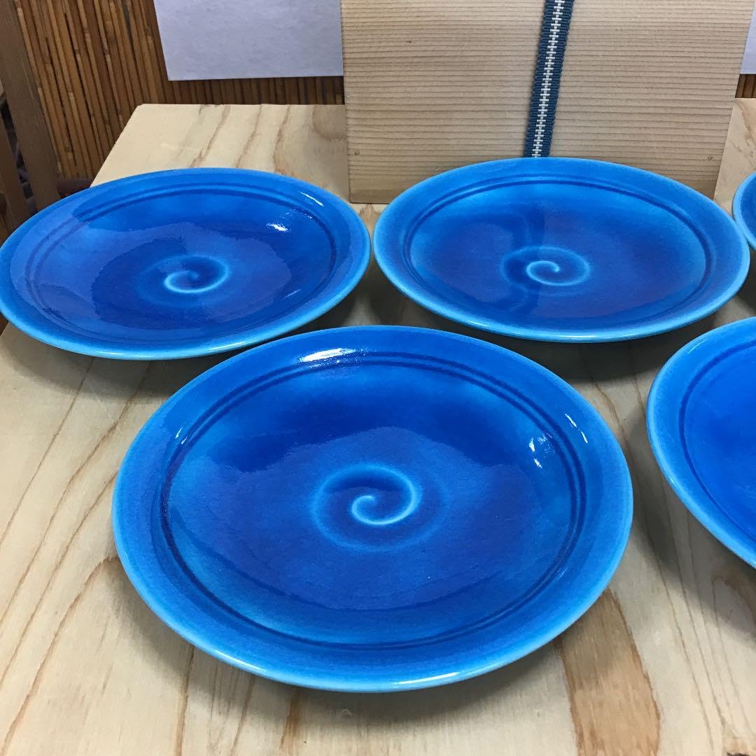 茶道具 菓子器 浅黄交趾 菓子器 銘々皿 5客 赤沢露石 造 共箱 N142AK Amazon.co.jp: 茶道具 菓子器 浅黄交趾 菓子器 銘々皿 5客 赤沢露石 造