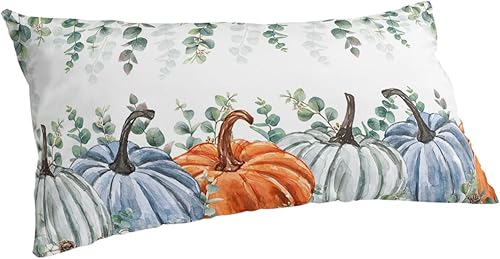Fundas de almohada de tamaño King de Acción de Gracias, fundas de almohada suaves decorativas para sofá largo lumbar con cierre de sobre, calabazas