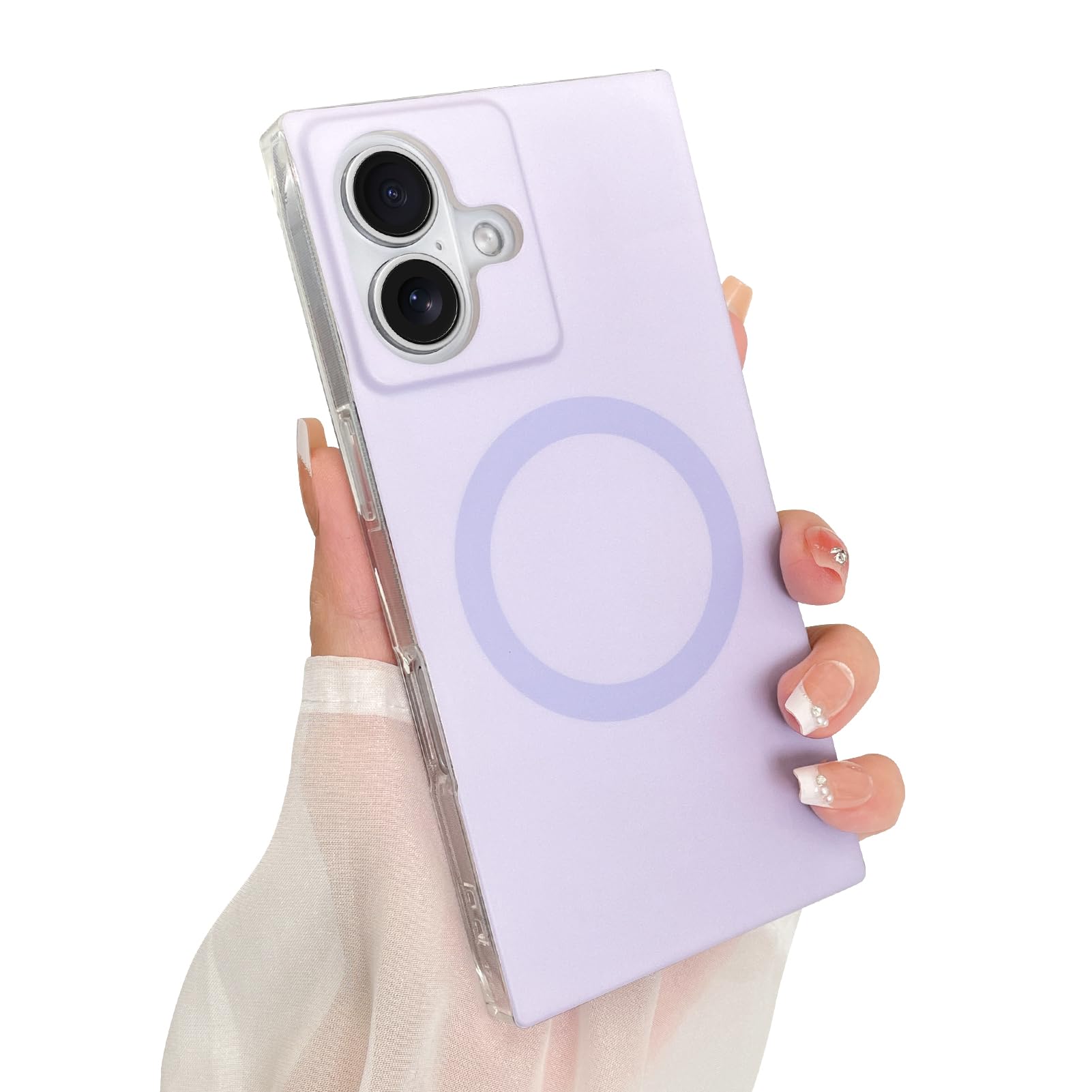 Photo 1 of Heaofei Cute Rectangle Case for iPhone 17, Light Purple