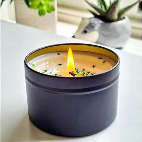 Miniatura 8 de EricX Light Lata de velas de 24 piezas, 4 onzas, para hacer velas, color negro
