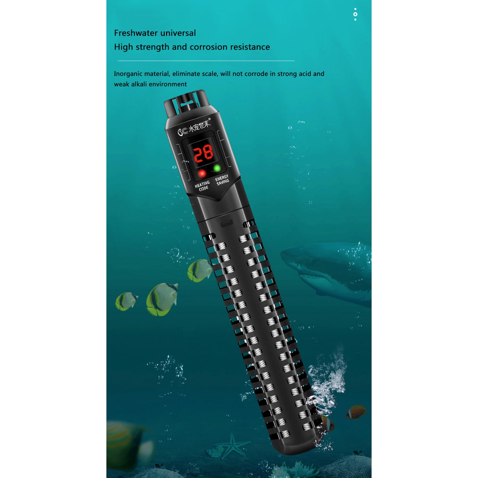 Calentador Acuario Acuario Calentador Varilla Automática Inteligente Ahorro De Temperatura Constante Potencia Calentador,500W