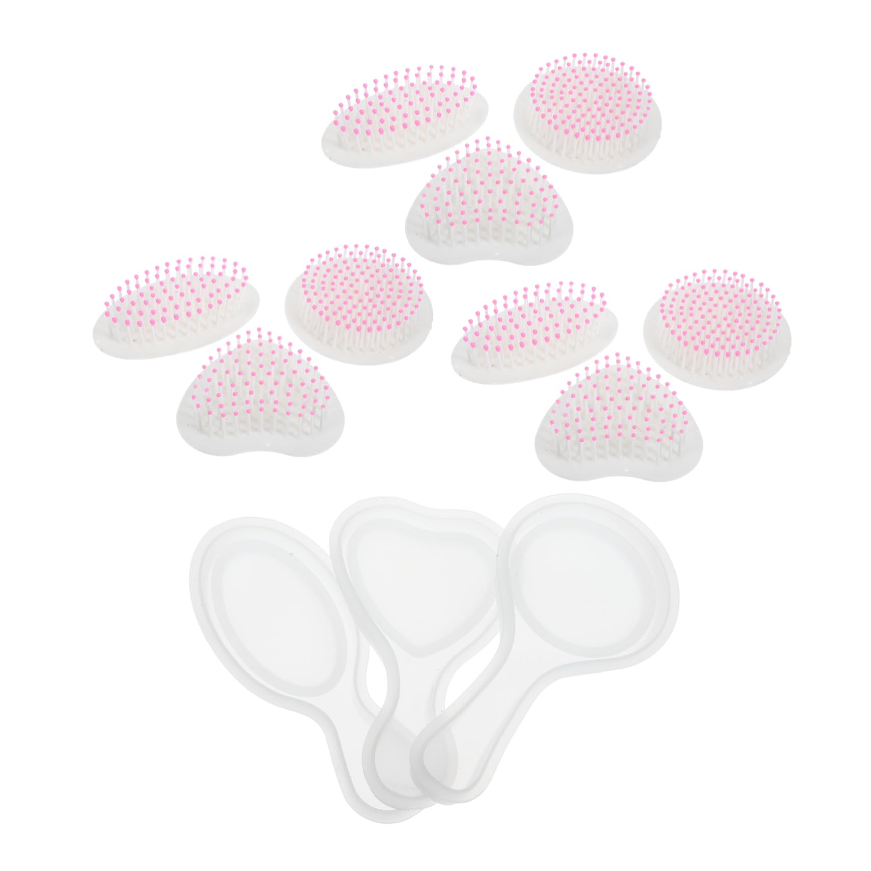 NUOBESTY 48pezzi Mold Per Pettini Silicone Per Epossidica Stampo Flessibile Per Creazioni Facile Da Sformare e Riutilizzabile Per Realizzare Pettini Creativi