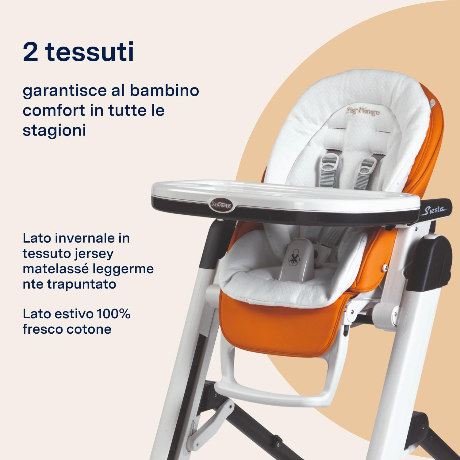 PEG Baby Cushion Cuscino Riduttore Imbottito Universale Cotone Jersey Passeggini Seggioloni Peg Perego