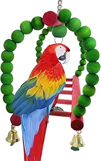 Balanços de pássaros para periquitos | Brinquedos para calopsitas de Natal - escada de escalada gaiola de pássaro brinquedos coloridos adequados para periquitos, periquitos, conure, calopsita, Mynah, presentes de Papai Noel Haburn