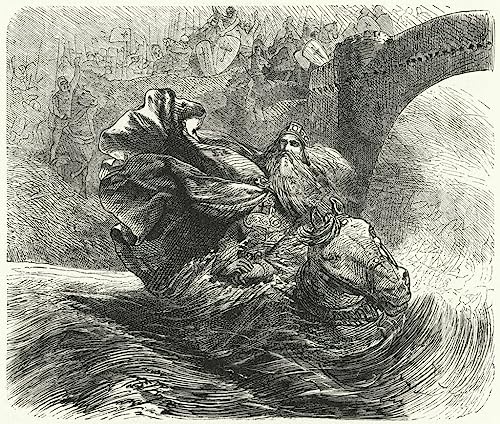 Affiche Frederick Barbarossa rivière Saleph impression sur toile 60x90cm