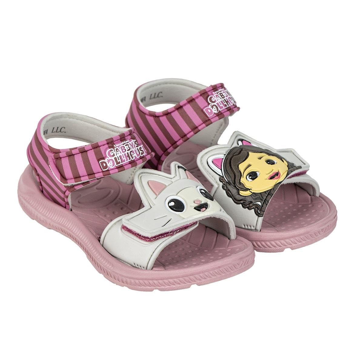 Gabby's Dollhouse Children's Sandals - Size 8 - Made 100% with EVA Rubber - Beach Sandals - Gabby and Dollhouse Print - Original Product Designed in Spain