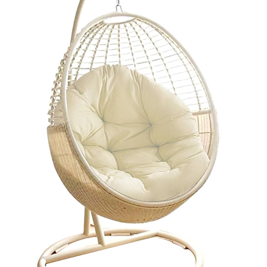 ハンギングチェア 卵型 クリーム色クッション 楽天市場】ハンギングチェア たまご型 クッション ハンギング