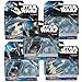 Star Wars (12 Pack) Hot Wheels Spaceship Models Toys Set Figures & Stands Mattel