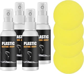 2/4Pcs Decal Restore Agent, Car Plastic Parts Refurbish Agent,Nano Plastic Refreshing Coating,Auto Interio Exterior Dust-Proof Cleaning,Great for RVs, Dashboards, Sofas (4Pcs)