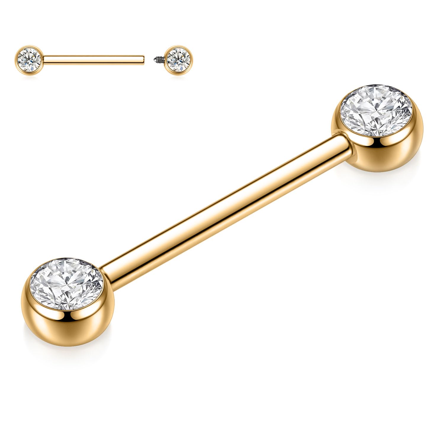 AROWRO14G - Anillo para pezones (12 mm - 18 mm, titanio, G23)