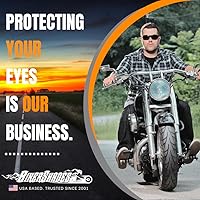Vista 2 de Bikershades Gafas de montar en motocicleta con montura morada, pequeñas para mujeres y niñas
