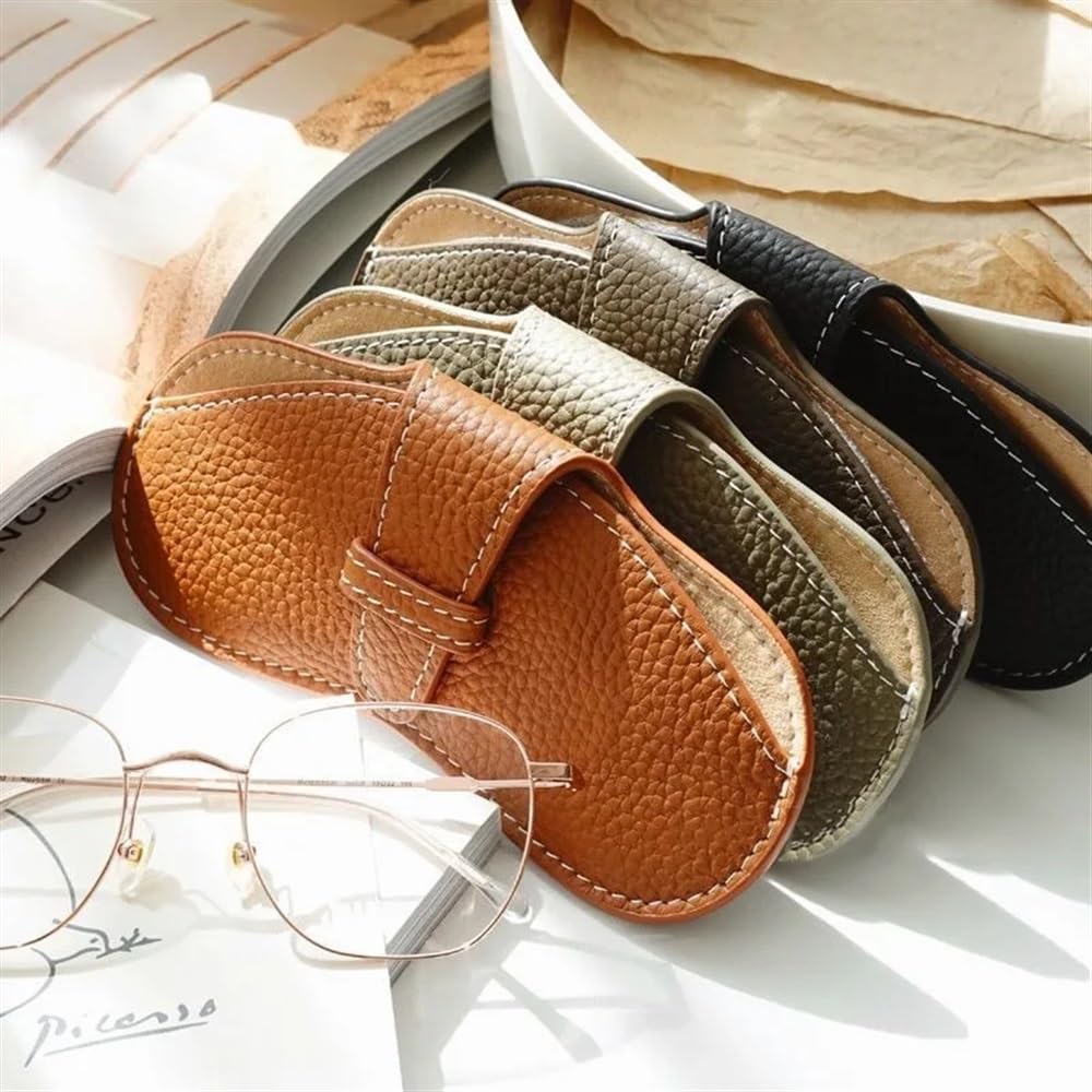 3/6 szt. etui na okulary dla kobiet etui na okulary przeciwsłoneczne dla mężczyzn organizer na okulary przeciwsłoneczne etui kontaktowe pudełko na okulary (khaki, 6 szt.), Khaki, rozmiar