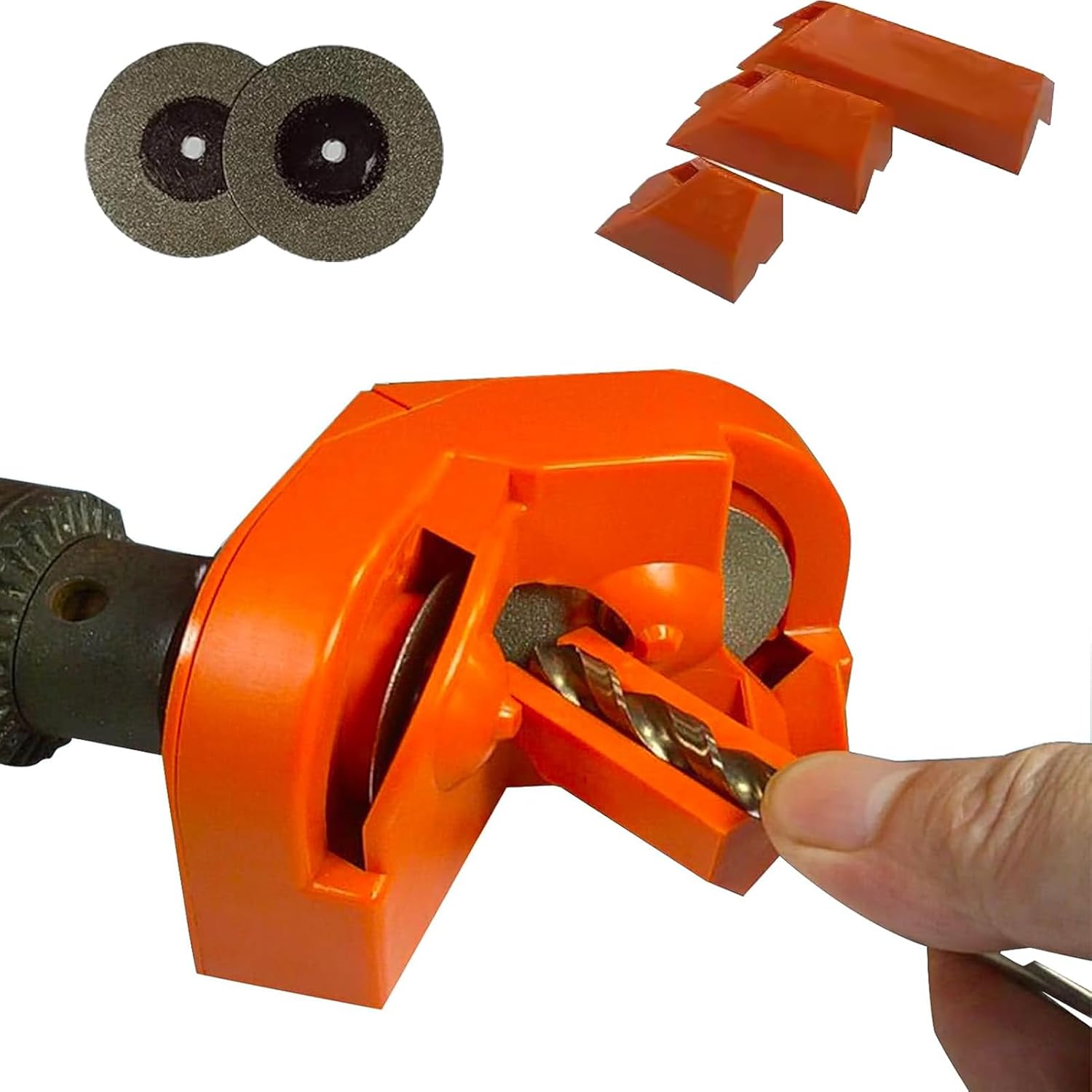 FIxcor Multipurpose Drill Bit Grinding Sharpener, Drill Bit Sharpener for HighSpeed