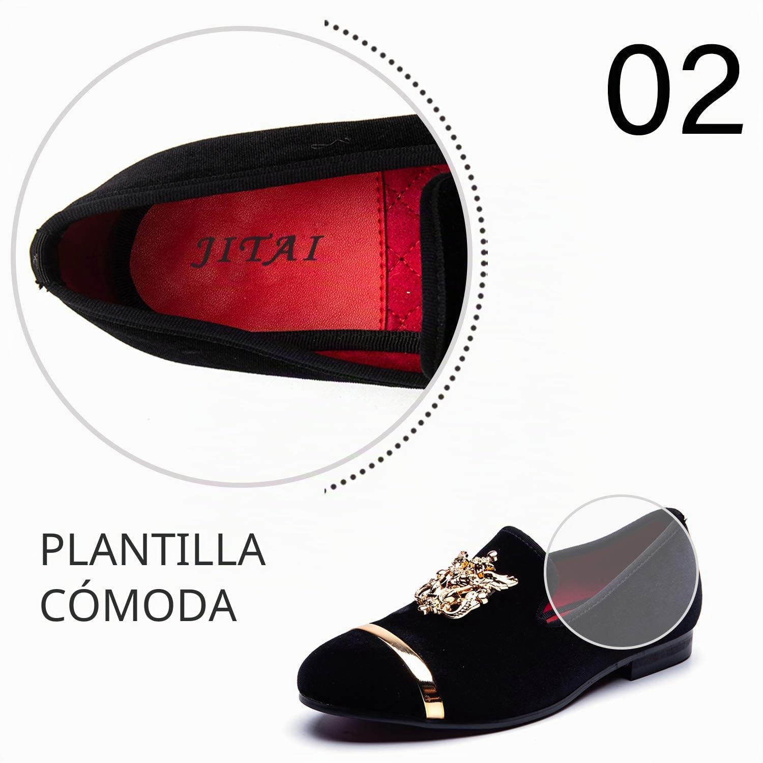 JITAI Mocasines Clásicos De Piel para Hombre De Zapatos Casuales De Boda Y Mocasines para Hombre