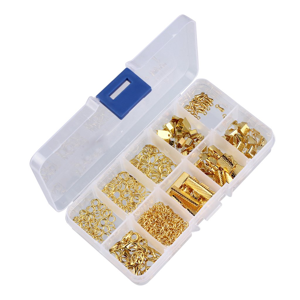 Sharplace Schmuckbastel-Set Mit Karabinerverschlüssen, Sprungringen & Crimps – 5–20 Mm, Bronze, 200 Teile