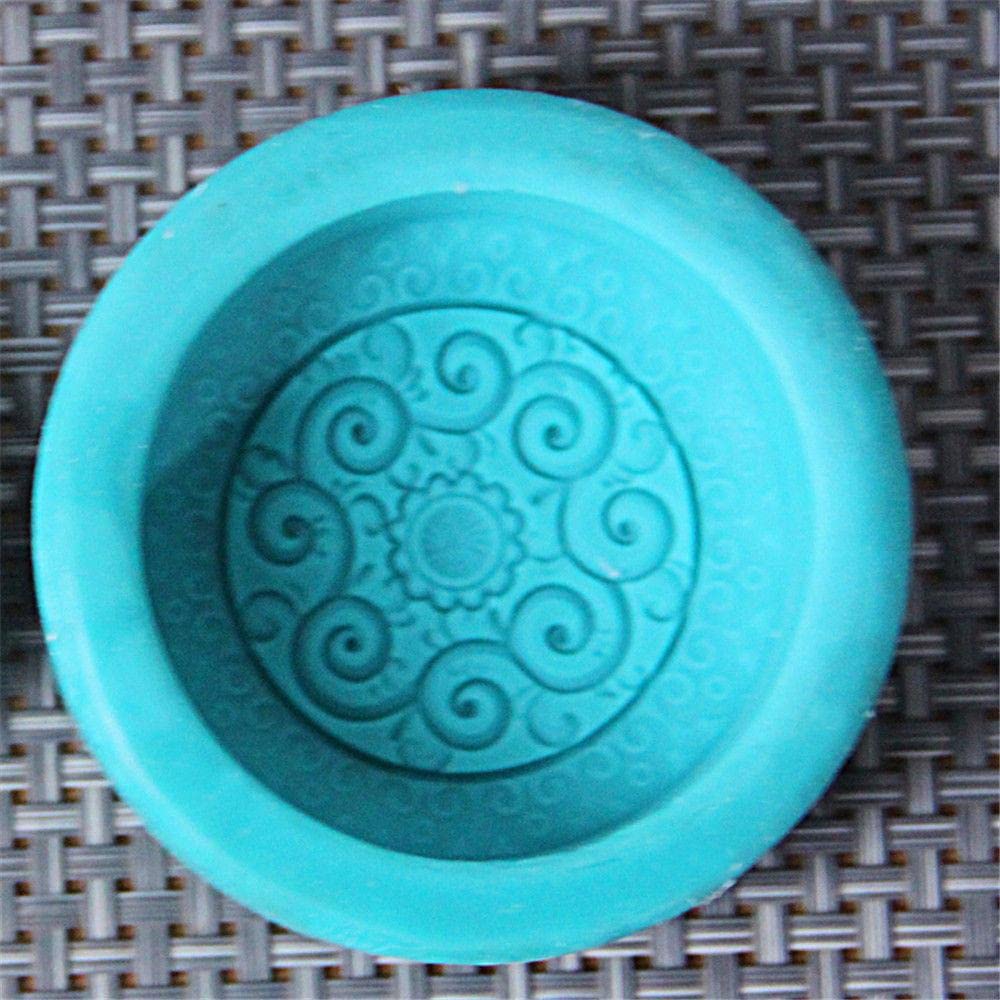 Jabón de silicona Moldes Kit l Jabón Fabricación Suministros l Moldes de Silicona para Resina l Vela Fabricación Moldes de Silicona (Redondo 15130-7)
