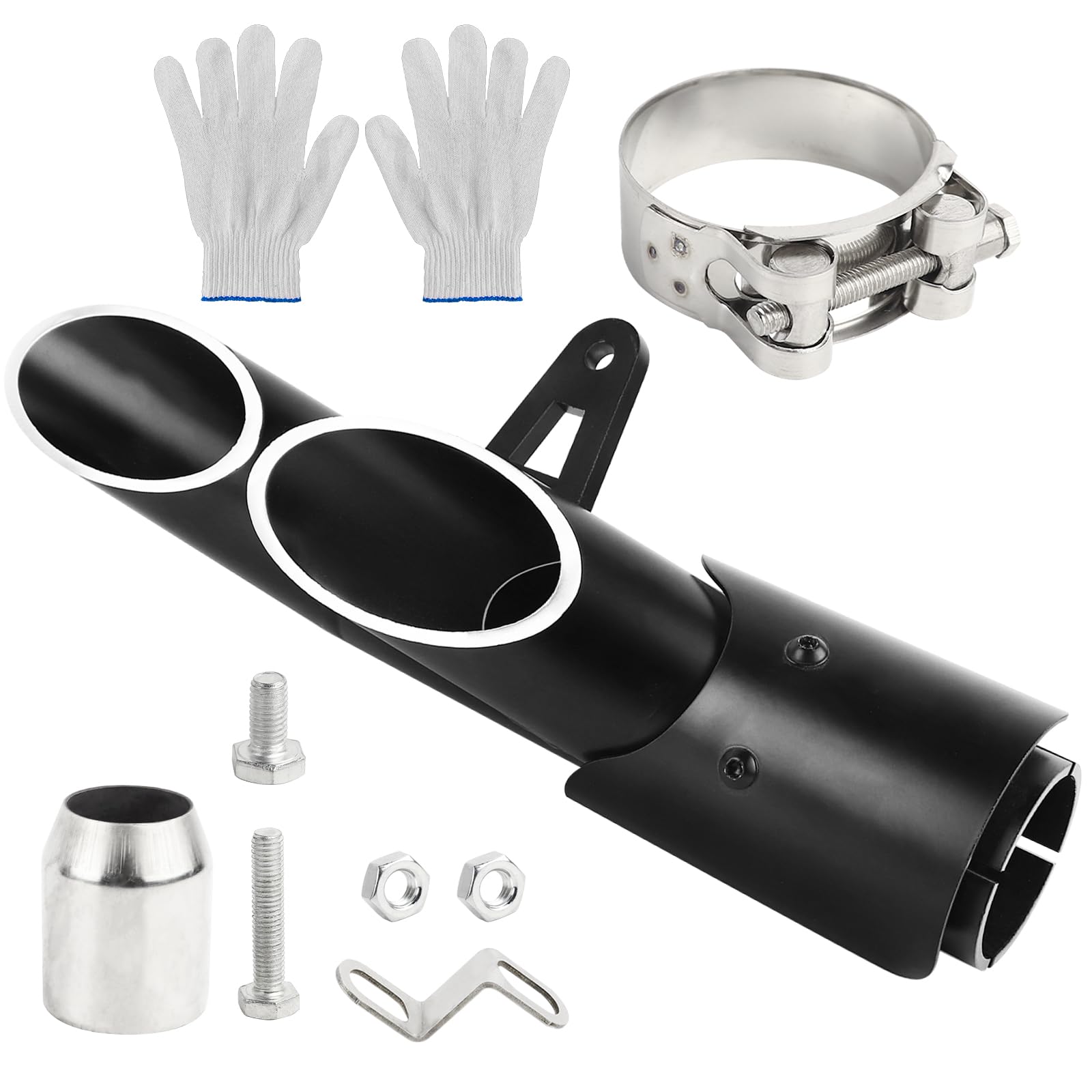 38mm-51mm Motorcycle Exhaust Tips 1.5-2" Motorcycle Muffer Grom Exhaust for Kawasaki Z650 ZX6R Honda CBR 500 300R Yamaha FZ1 250 300 Moto Dirt Bike Silencer Kit
