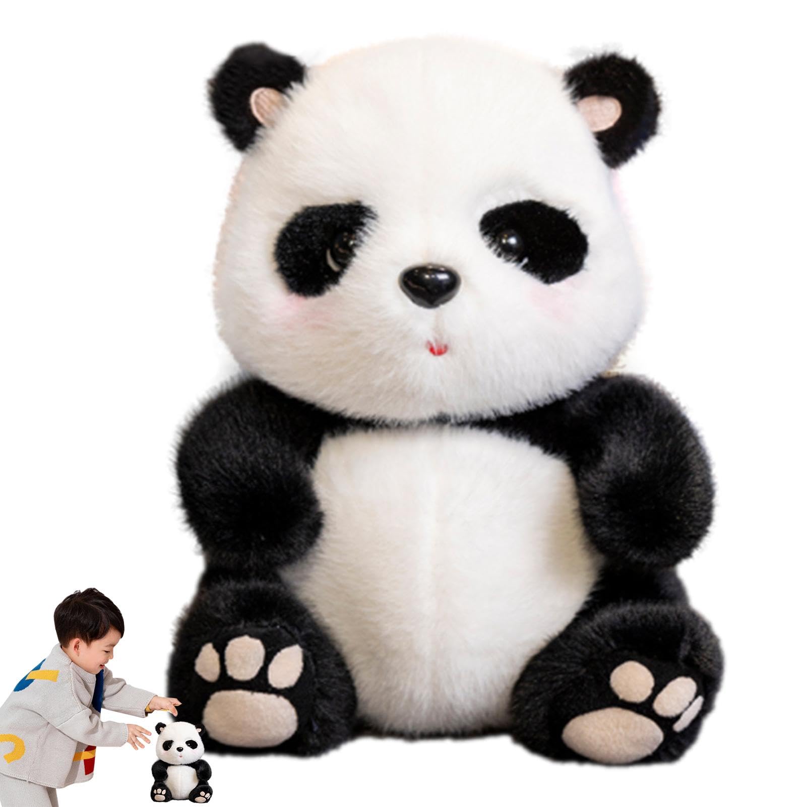 Peluche de Panda Chino, Peluche de Panda de Peluche,Precioso animal de peluche del oso panda - Almohada animal encantadora del cojín para la decoración del sofá del hogar del recuerdo de los fans