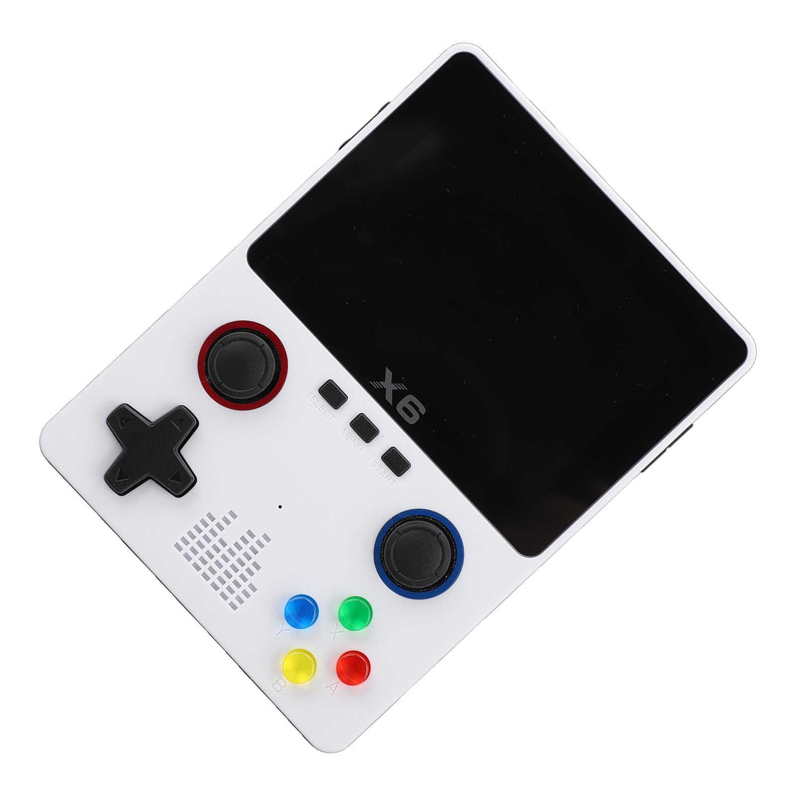 EMUKOEP Consola de Juegos Retro Portátil HD Dual Rocker para Adultos, Juegos, Pantalla de 3,5 Pulgadas, Tarjeta de Memoria 32G (Blanca)