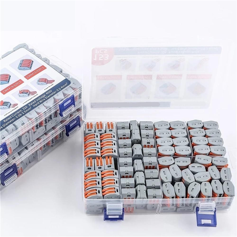 153 pezzi standard solidi flessibili morsettiere, connettore elettrico a giunzione rapida, dadi for connettori a leva