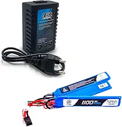 Kit Carregador de Bateria Leão L3 Original LiPo 2S/3S + Bateria Lipo ULTRA - 11.1V/3S (3 pack) - 1100mAh - 20C/40C