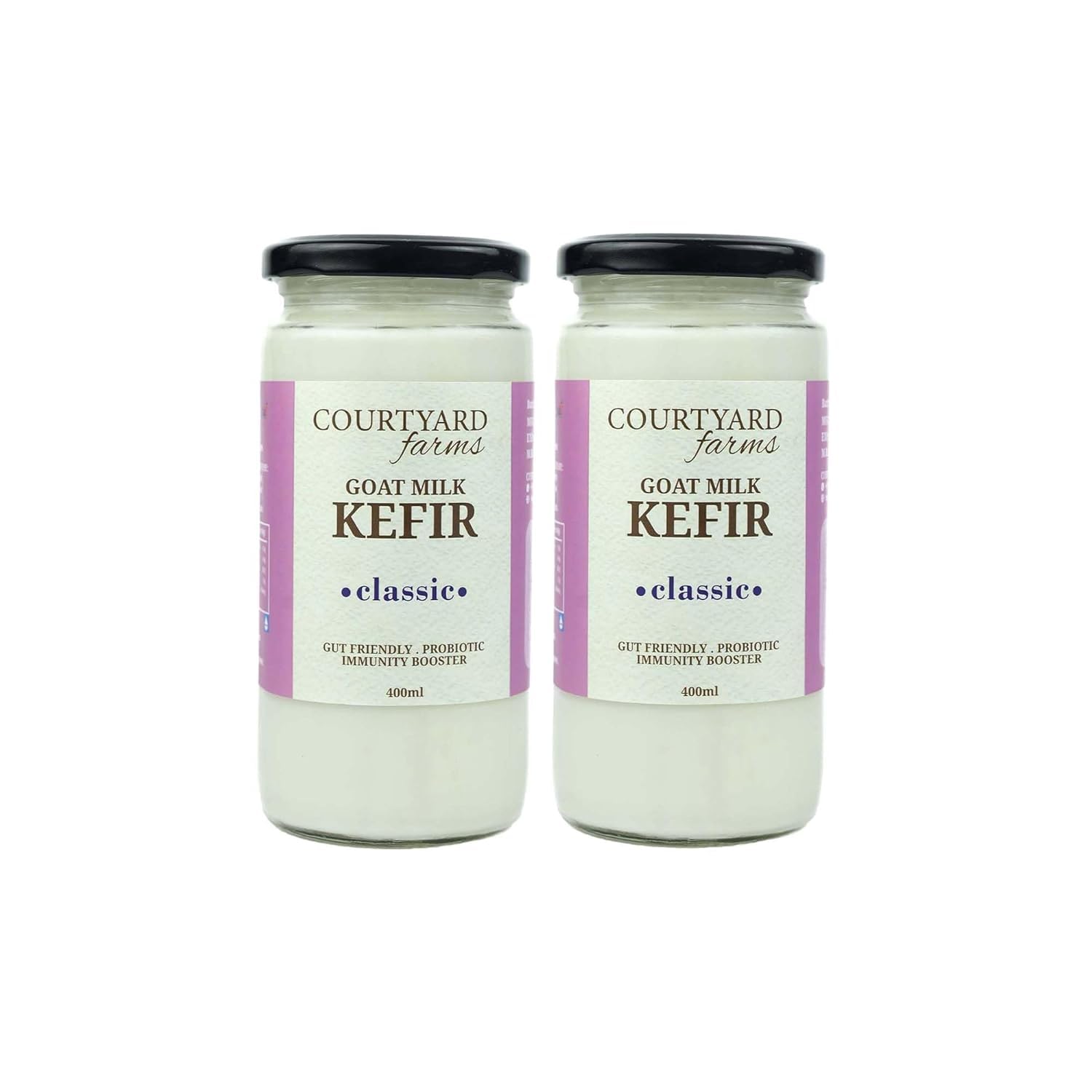 Courtyard Farms Premium Goat Milk Kefir - Classic Pack of 2 (400ml x 2)-image-13