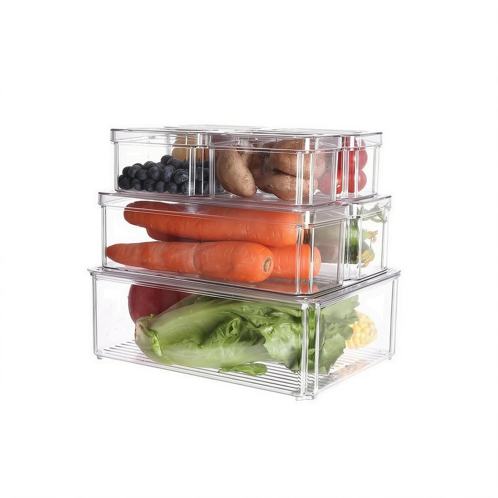 Recipientes duraderos para frutas, ideales para almacenar alimentos