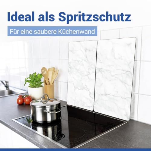 Herdabdeckplatte aus Glas, 2er Set, für Glaskeramik- und Induktionskochfelder, Herdabdeckung… – Ansicht 5