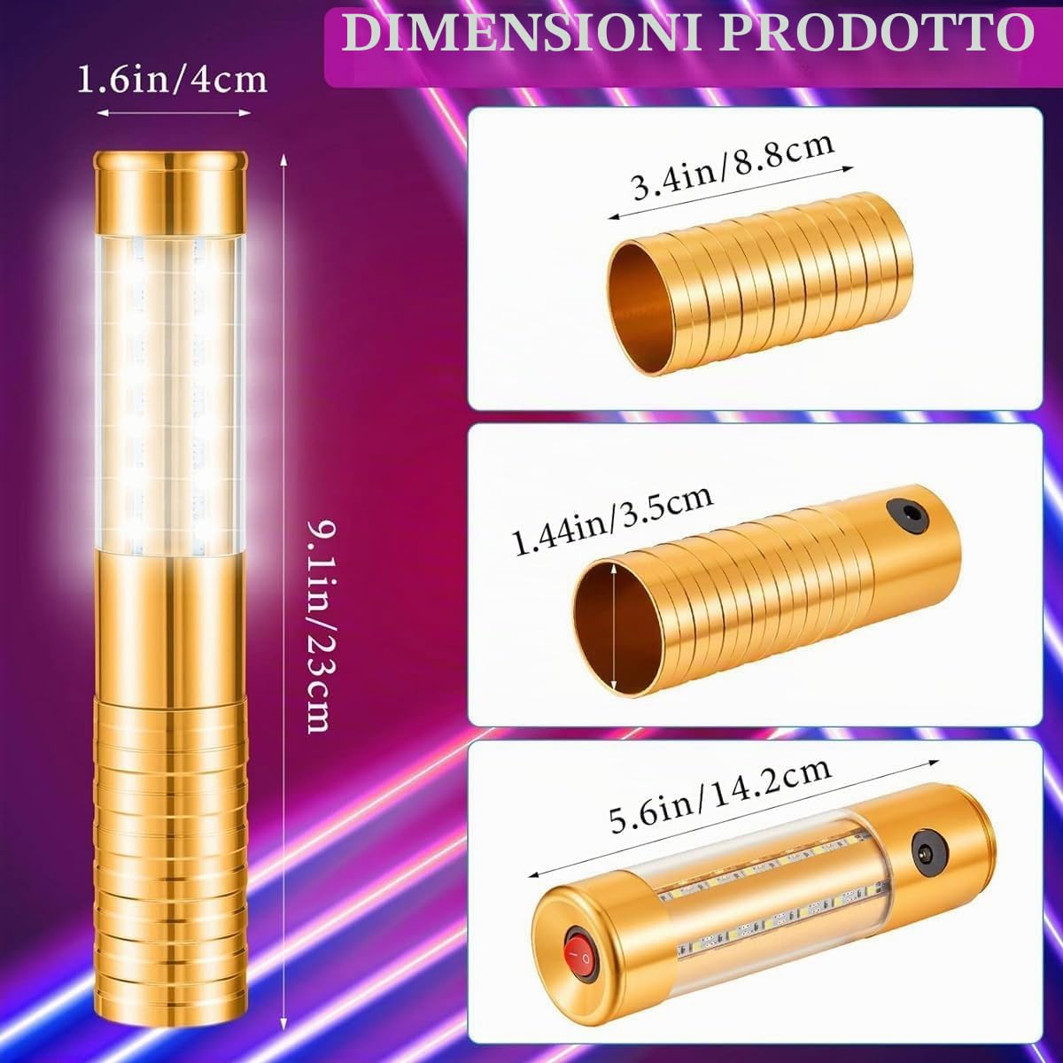 2 pezzi LED bottiglia luci di servizio bottiglia stroboscopica ragazza luci bacchetta riutilizzabile ricaricabile servizio LED champagne per bar club compleanno matrimoni feste