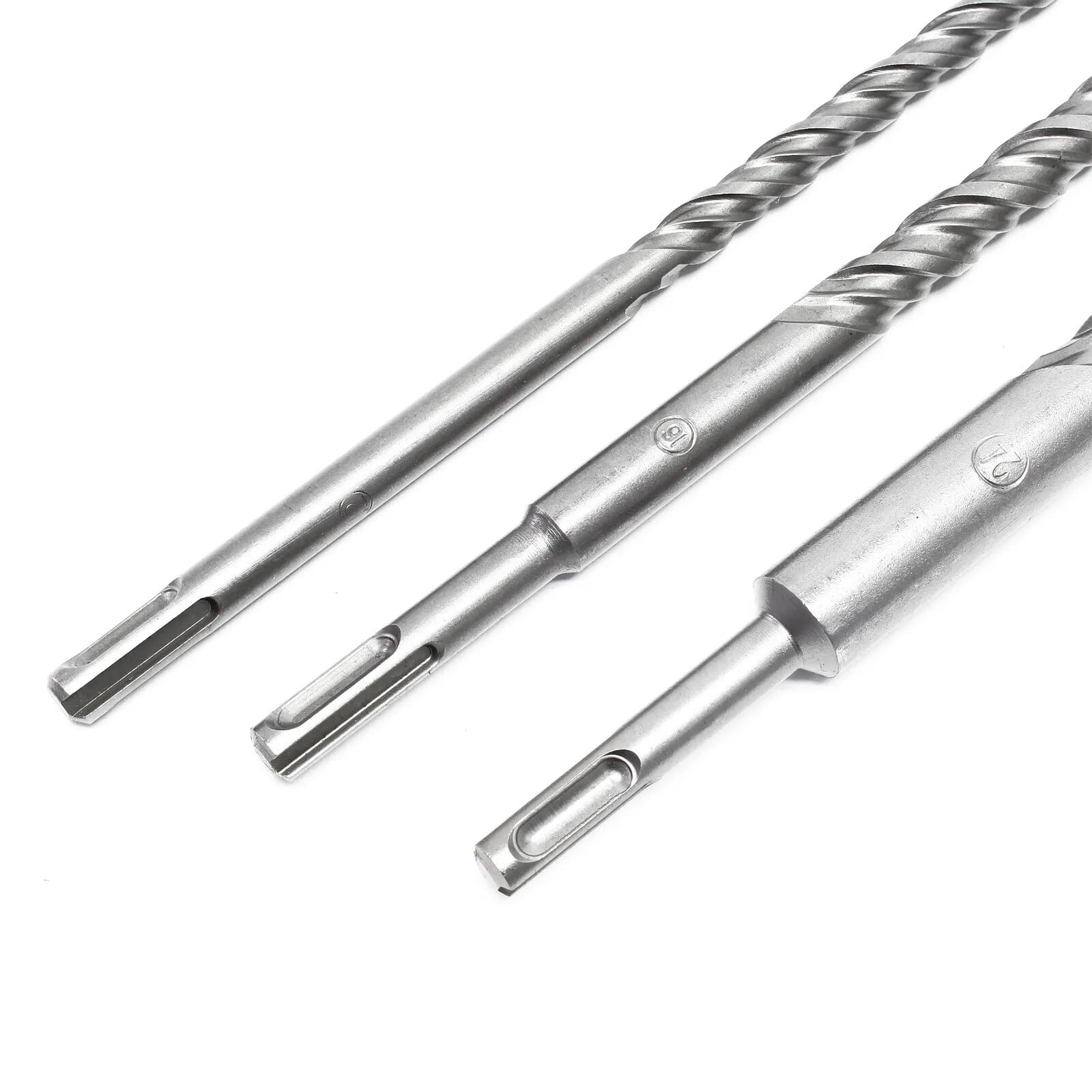 Euro Tools SDS Plus Betonbohrer Set 12-16-24mm x 1500mm 3-teilig Beton Bohrer Steinbohrer Extra lang Hammerbohrer lang 1500 mm Durchbruchbohrer groß