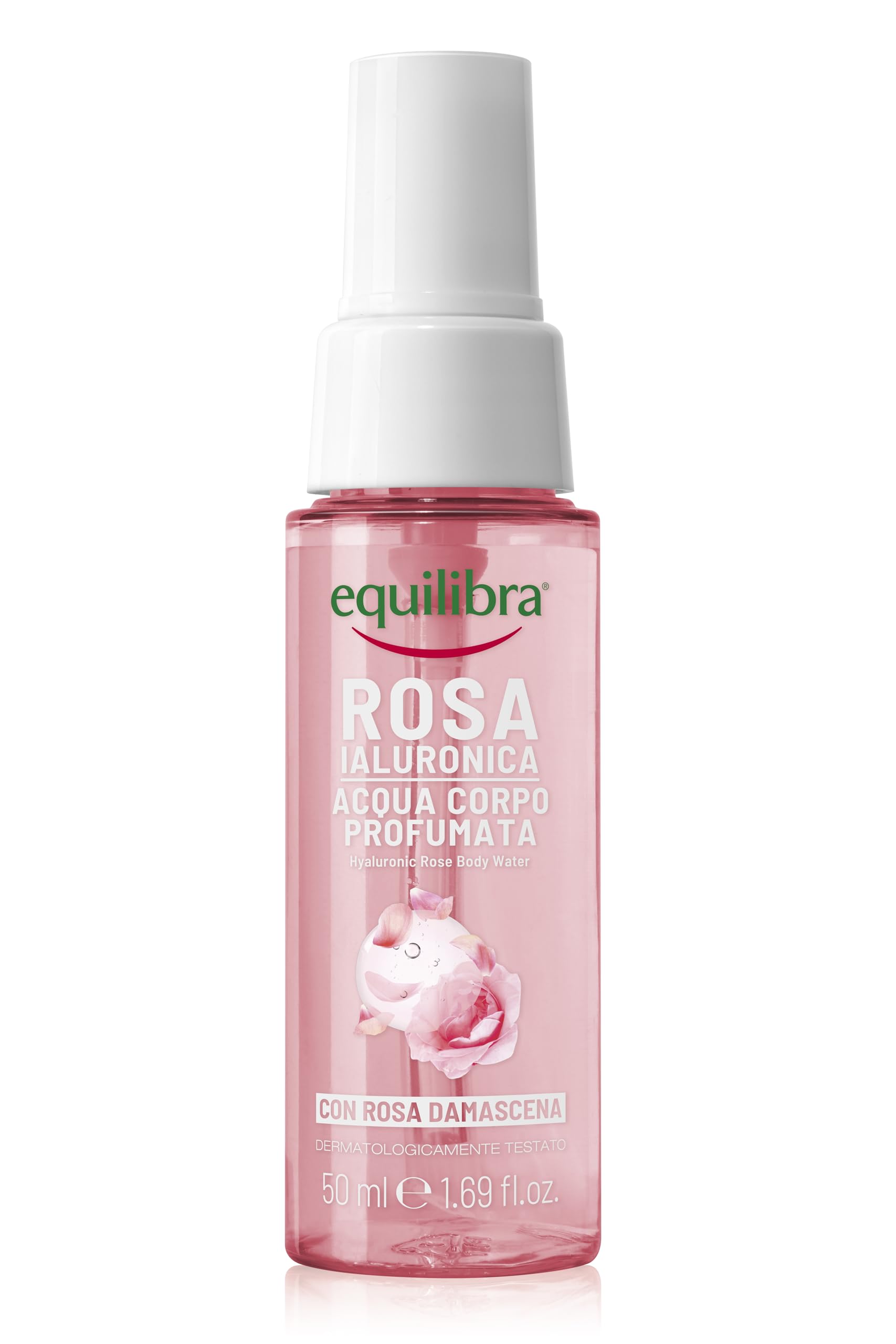 Equilibra, Kit Corpo Rosa Ialuronica Nutriente, Contiene 1 Rosa Ialuronica Burro Corpo Nutriente, 300ml, e 1 Rosa Ialuronica Acqua Profumata, con Acido Ialuronico, 50ml
