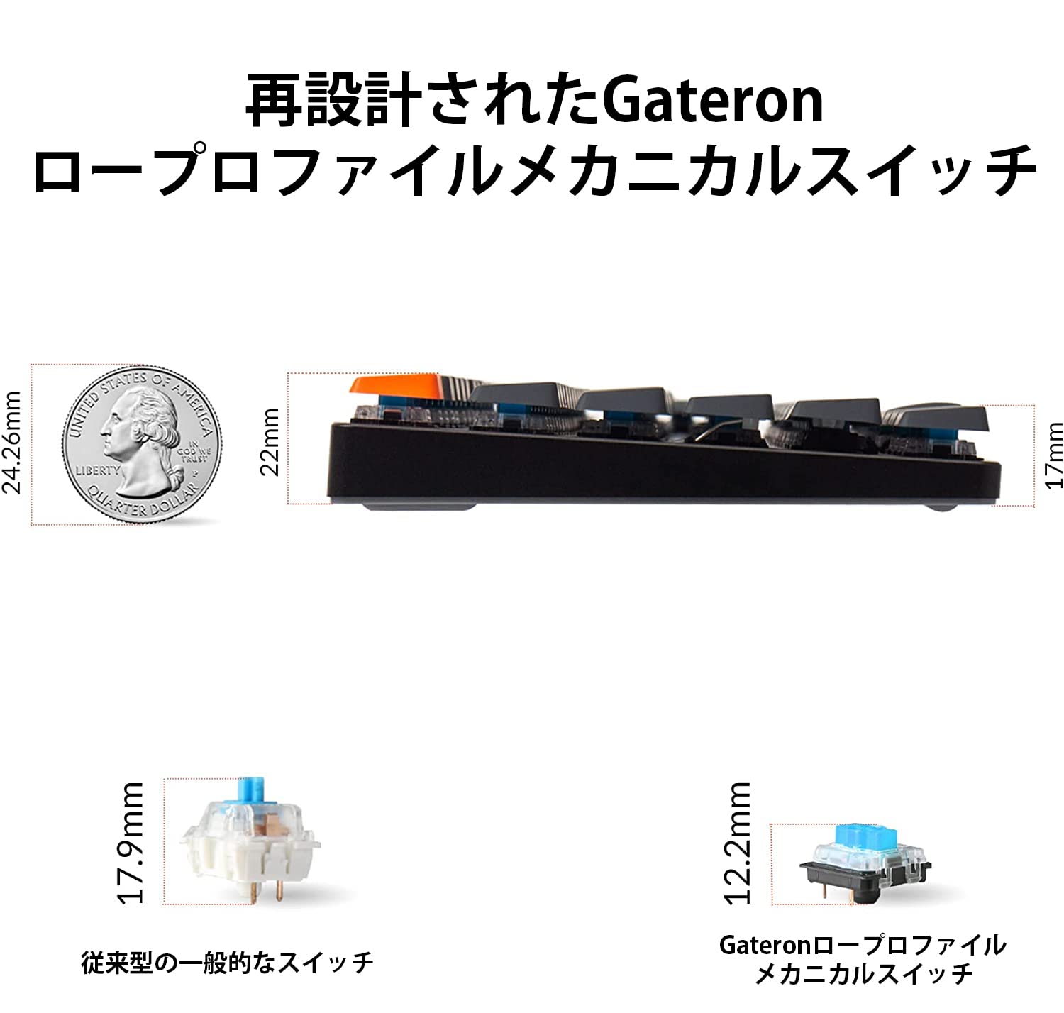 Amazon | Keychron K5 ワイヤレス・メカニカルキーボード（テンキー付