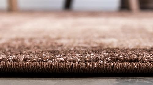 Miniatura 3 de Unique Loom - Tapete con diseño abstracto, informal, moderno y contemporáneo de la colección otoñal, rectangular de 5 x 8 pies, color marrón y beige