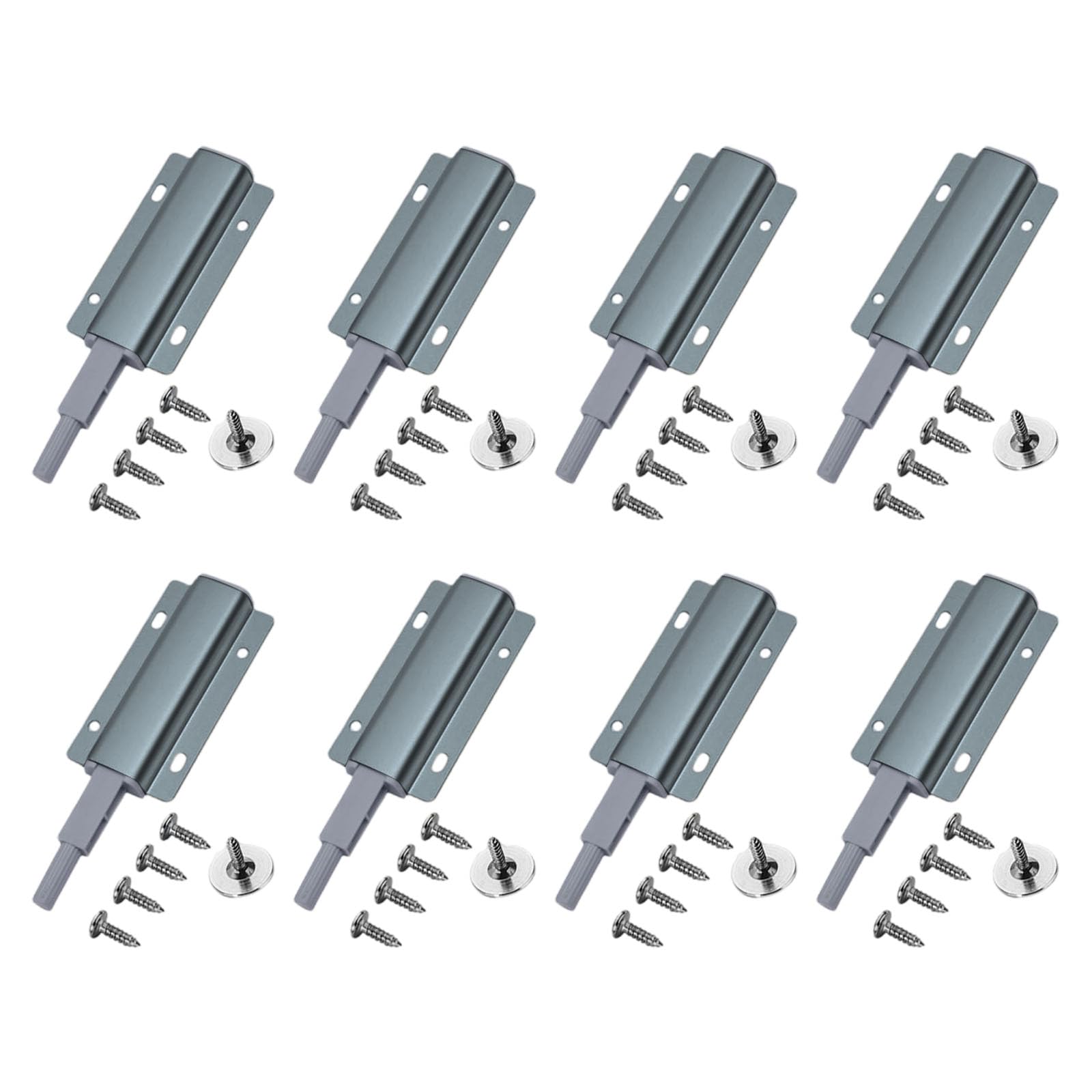 Lirrvb Starry Sky Gray 8 Pack Portable Sturdy Push To Open Cabinet Hardwares Accessory For Hide Door And Drawers In Elegant Color Cabinet Hardwares