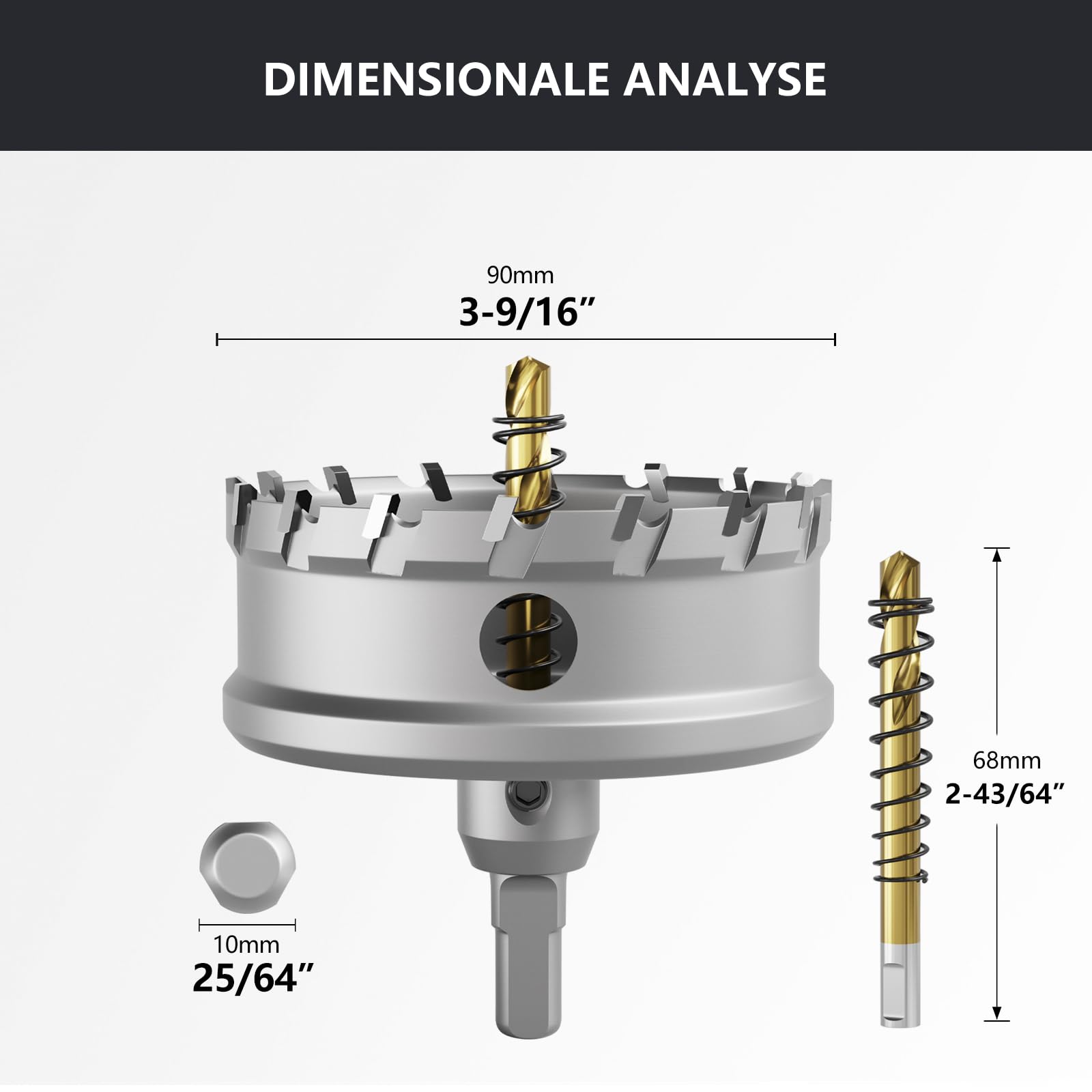 CSOOM Upgrade Seghetto circolare ad alte prestazioni in metallo duro, TCT. L'acciaio inossidabile e la maglia metallica sono la scelta ideale (90 mm)