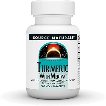 Source Naturals Turmeric with Meriva, Eases Discomfort from Everyday Activities* - 500mg, 30 Tablets
