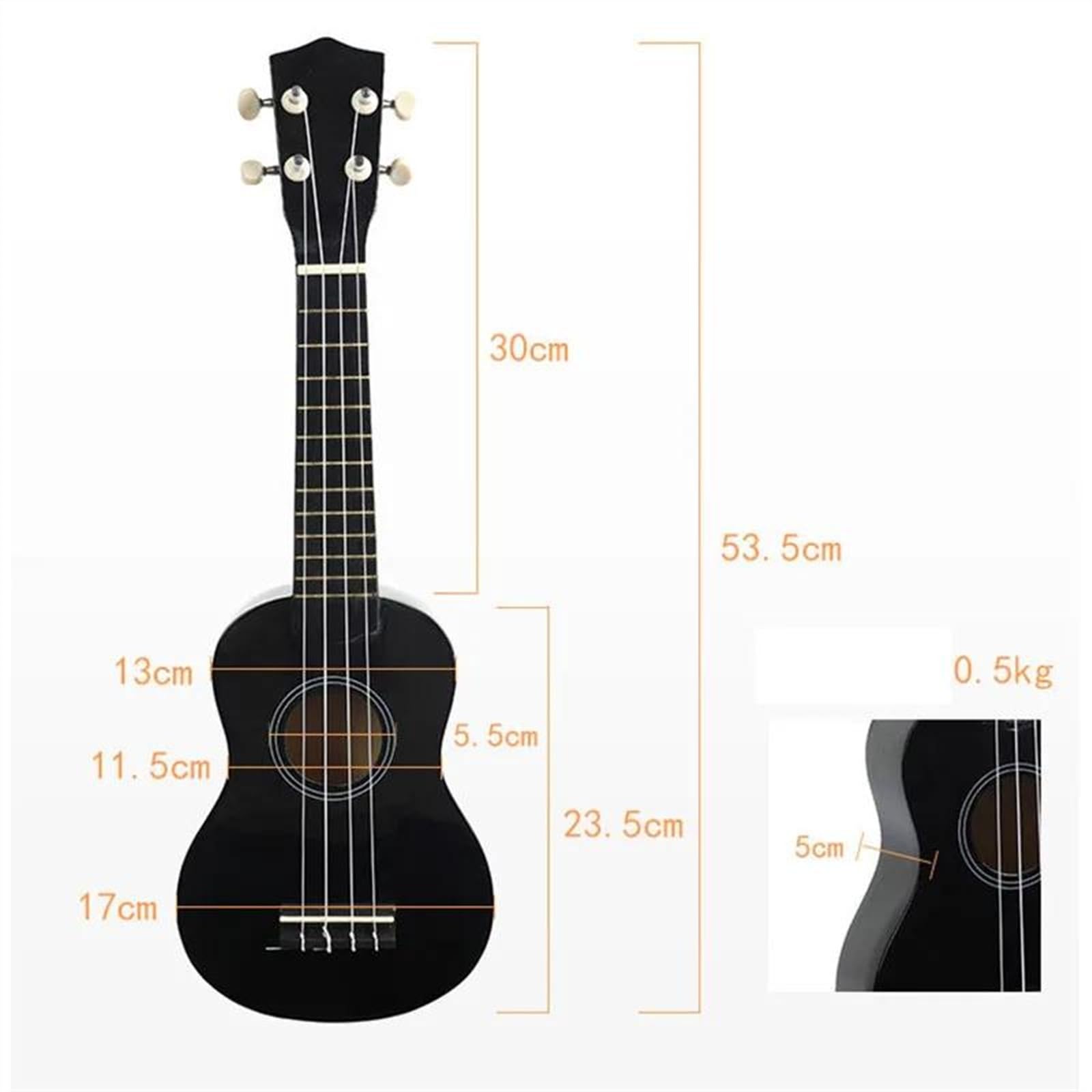 Ukulele Instrumentów Muzycznych 21-calowe Ukulele Dla Początkujących Czterostrunowa Drewniana Mała Gitara Grająca Na Instrumencie Muzycznym Ukulele (Color : 08)