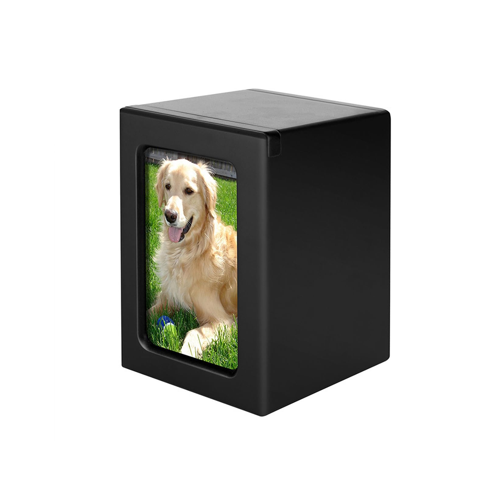 NEWFT Cat Urn Pet Memorial Urns for Cats Ashes Wood Cat Memorial Pet Ashes Pet Memorial Box with Photo Frame for Indoor