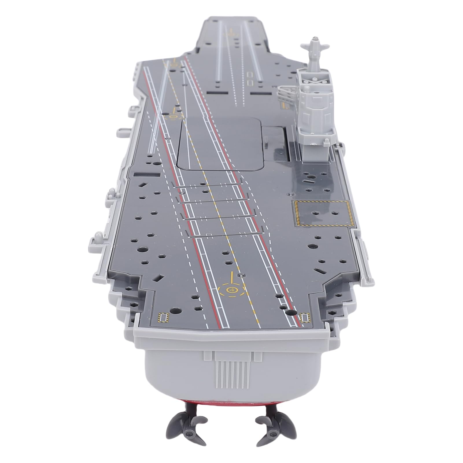 Eacam RC Warship DIY Kit de Portaaviones de Control Remoto con Apagado Automático para Adultos y Niños (Gris 2 Baterías)