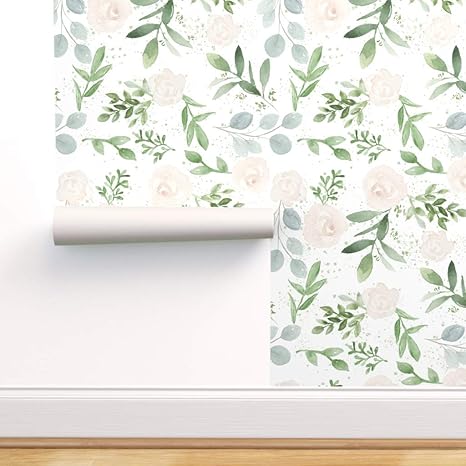 Amazon Spoonflower 剥がして貼れる壁紙 ソフトピンク花柄プリント 自己粘着性壁紙 各種サイズ Roll 24 X 108 Fi F62 D7463088 Rl 9ft 壁紙