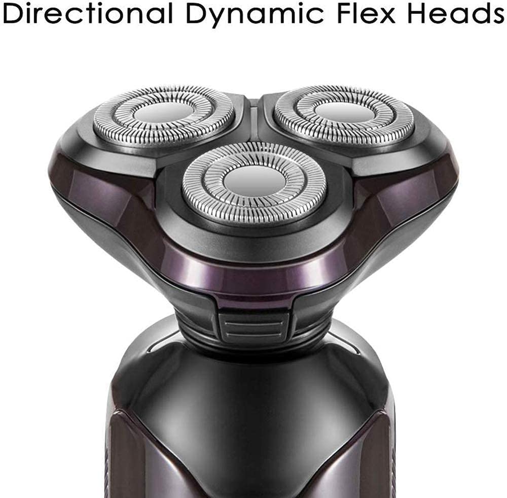 GeRRiT Rasoi elettrici per gli uomini Bald Head Rasaver Led Mens Elettrico Rasatura Rasatura Rasoio ricaricabile Bambino Bagnato Dry Rotary Rasoio Rasoio Grooming Kit con ritagli naso Capelli Trimmer