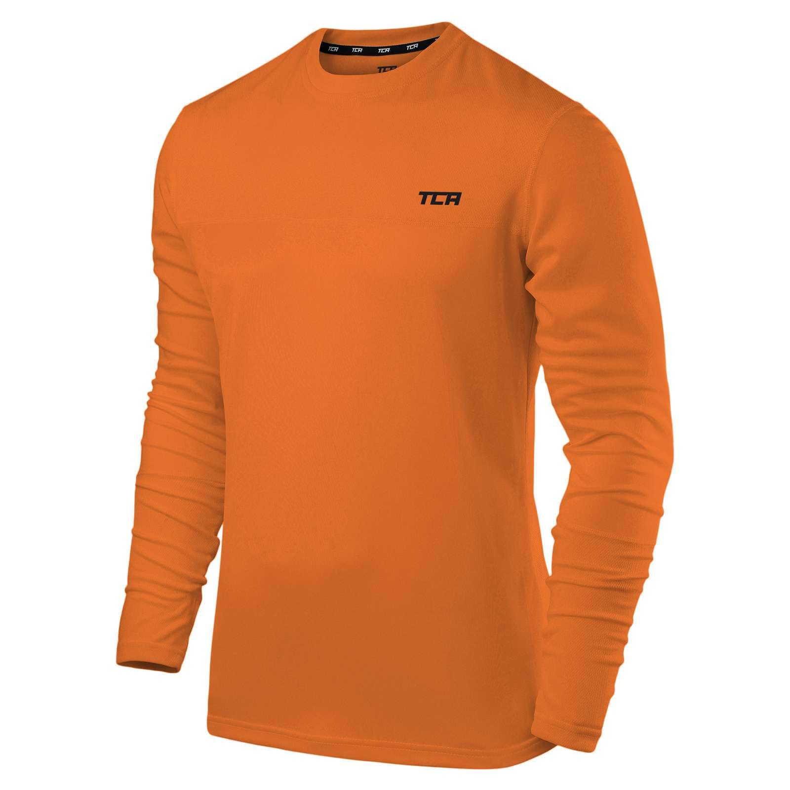 TCA Element Sport Langarmshirt Herren - Funktionsshirt mit Rundhalsausschnitt - Laufshirt Running Shirt atmungsaktiv - Langarm Sportshirt - Sport Oberteil