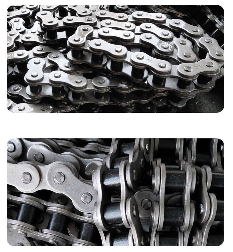 Thickened Industrial Chain, 16 20 32 A B Type, Single, Double, Three Row Roller Chain MINGPING (Size : 48A-3-1m)