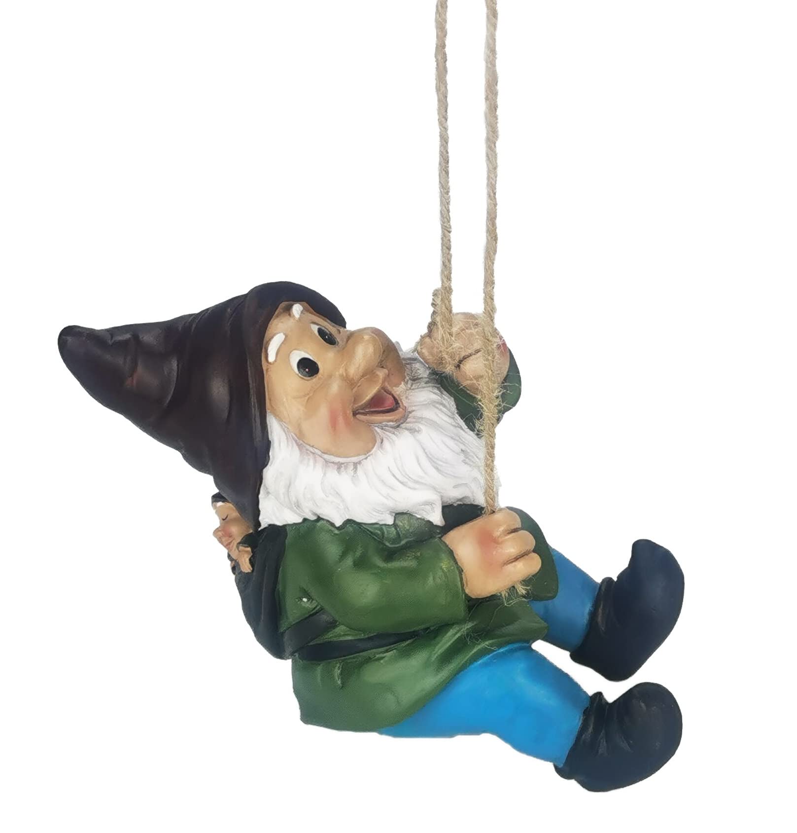 zweipappel Figura de enano de jardín para exterior, 18 cm, de resina, resistente al agua, para jardín, decoración de jardín