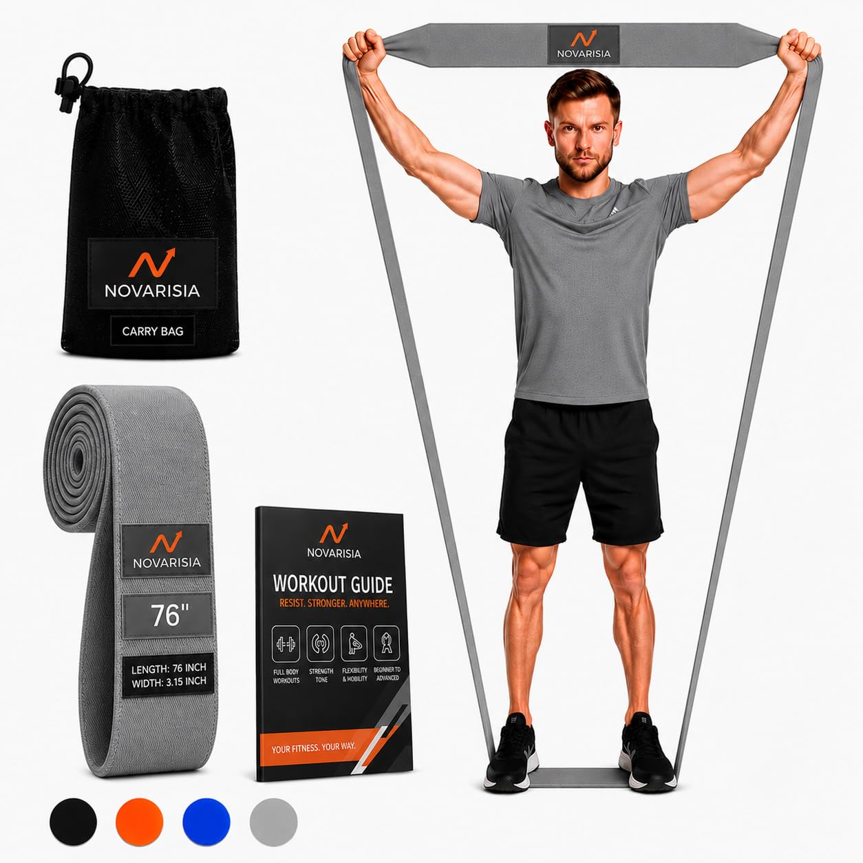 PJF Performance 400cm Resistance Band (Gray)