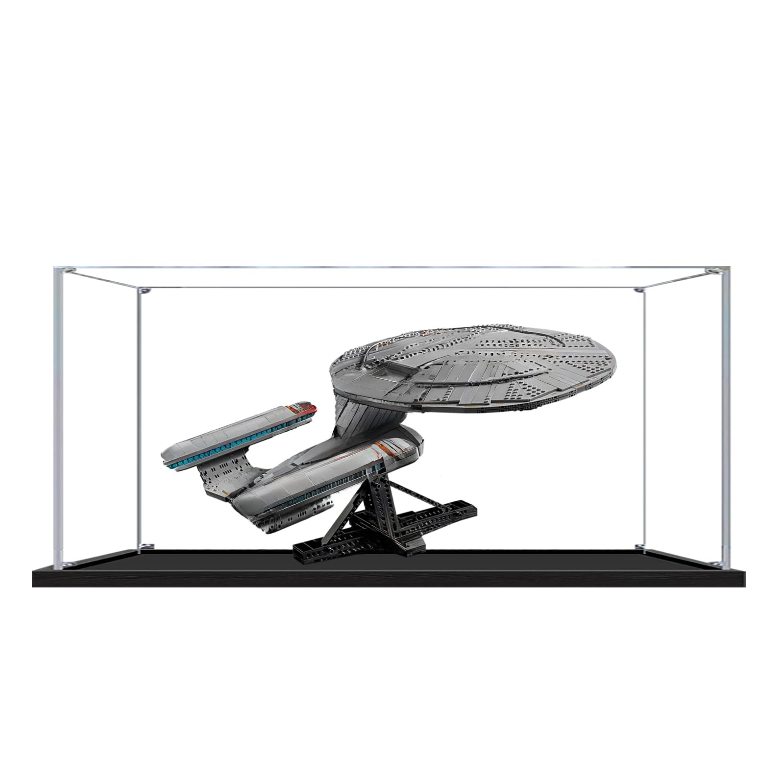 Acrylic Display Case for Star Trek: U.S.S. Enterprise NCC-1701-D for Lego 10356, Transparent Dustproof Storage Box (Model Not Included) (3MM Clear)