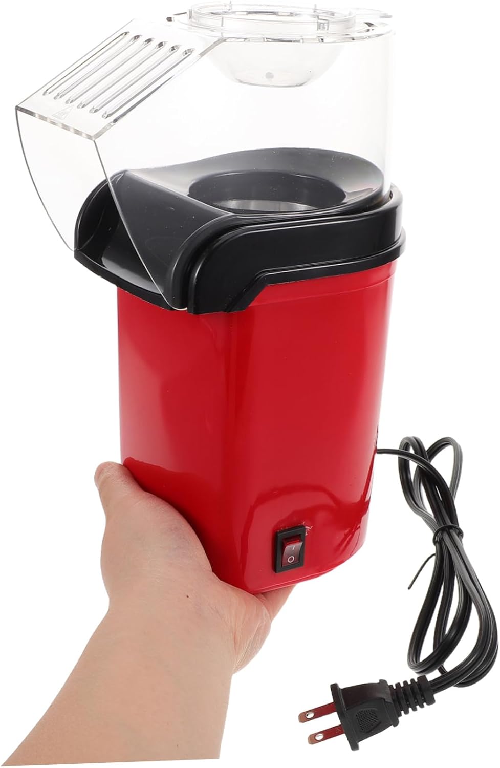 110v High-efficiency Hot Air Popcorn Machine for Home Use Fast Electric Popcorn Maker for Healthy Snacks for Us Plug