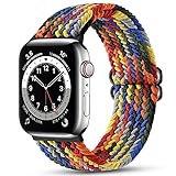【Suave y transpirable】Esta correa Apple Watch 40mm compatible con la correa de reloj de Apple está hecha de material elástico trenzado suave y duradero, que puede evitar la irritación de la piel y brindarle una experiencia de uso cómoda