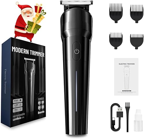 Juego de cortapelos para hombres, cortapelos y recortadores inalámbricos con carga rápida tipo C, motor de alta velocidad, kit de aseo para hombres,