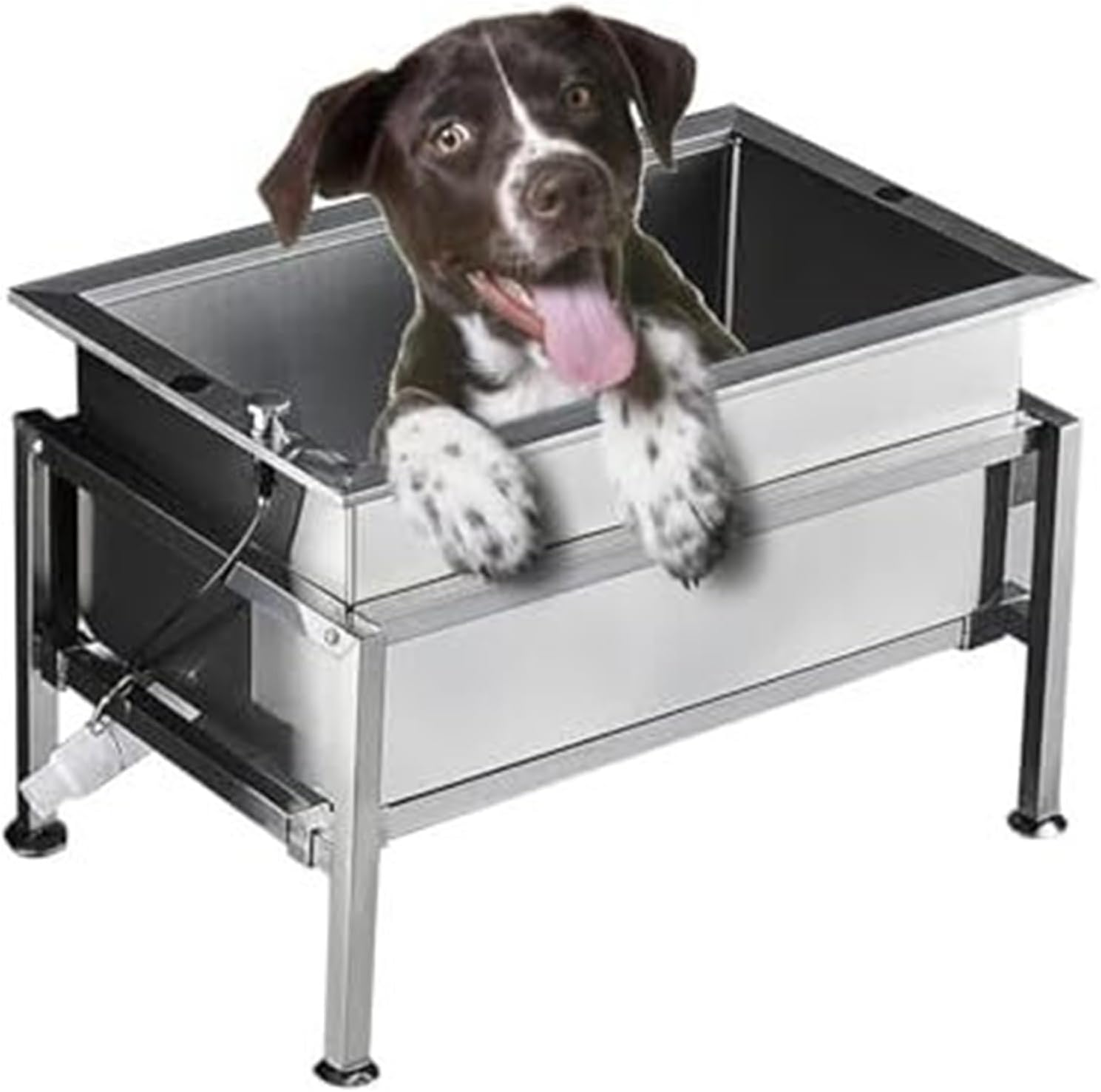 Foldable Dog Bathtub,Pet Washing Station, Pool, Bathing for Medium & Small Pets, Stainless Steel Grooming Tub(73cm/28.7in)